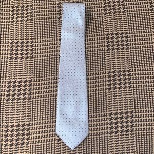 Metallic Silver and Black Spotted Tie